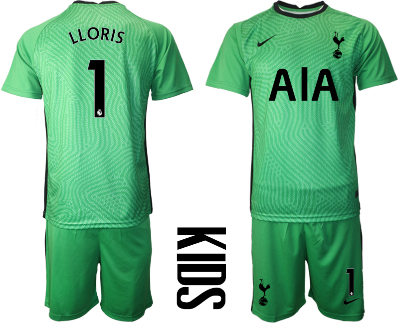 Cheap 2021 Men Tottenham Hotspur green goalkeeper 1. soccer jerseys